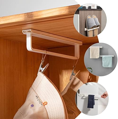 Toalha de toalha Zerodeko armazenamento de toalha 2pcs Montagem de parede barra de toalha Punch Punch Grátis Towel Rack Rack Sem broca Organizador de armazenamento de prateleira única para banheira de pano de pano de pano de cozinha cabide de toalha