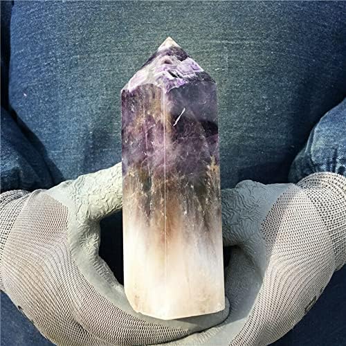 620G Sonho roxo natural de Amethyst Crystal Obelisk Quartz Wand Cura Point