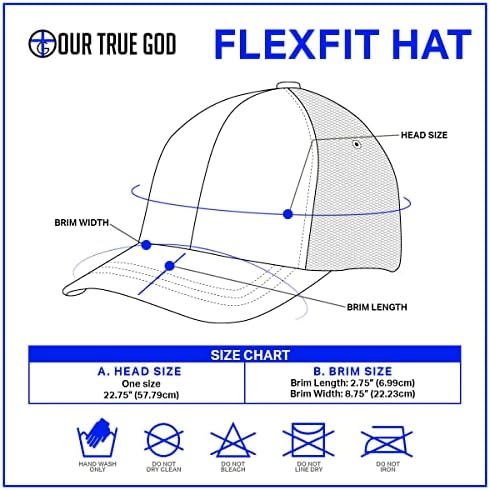 Nosso verdadeiro deus cruzar o chapéu de couro inferior esquerdo - boné de beisebol masculino Flex Flex Flue Fit Ultrafibre