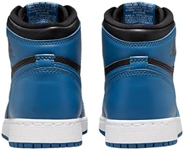 Nike Boys Air Jordan 1 Retro High OG GS Basquete Sapato, Marina Dark Blue/Black-White, 4 Big Kid