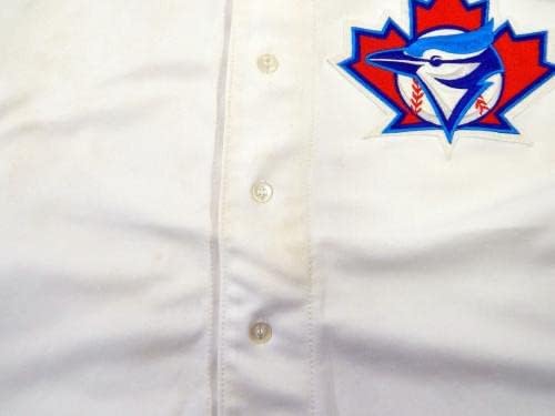 2006 Pulaski Blue Jays #11 Game usou o colete de camisa branca 48 DP16782 - Jerseys MLB usada para jogo MLB
