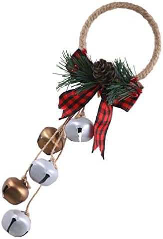 Amofun Christmas Bell Pingente Iron PVC Vintage Jingle Bell Xmas Tree pendurada Ornamento para Festival Festival Decoração