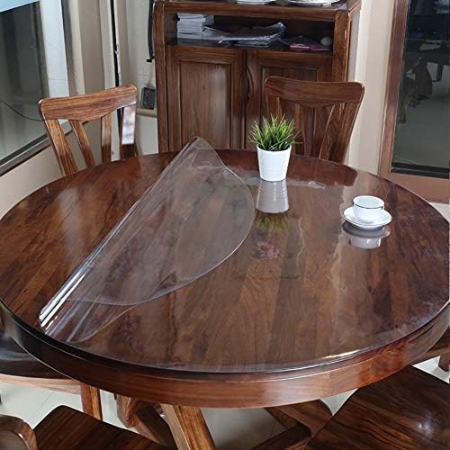 Protetor de tampa de mesa de PVC transparente, almofadas de mesa sem deslizamento para mesa de jantar na mesa de odor sem odor
