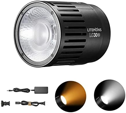 Godox LC30BI Bi-Color Litênio Luz LED 38W Combattop, 3200k-6500k 30100 lux@0,5m, CRI 95+/TLCL 96+, 11 fx de efeitos de luz