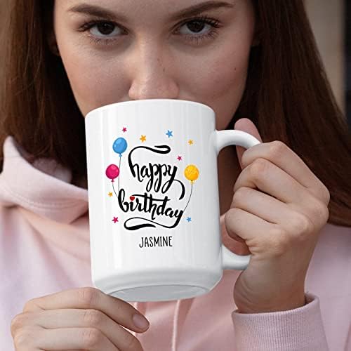 Feliz Aniversário Presentes de caneca de café para presentes de aniversário, amigos presentes, nome personalizado caneca,