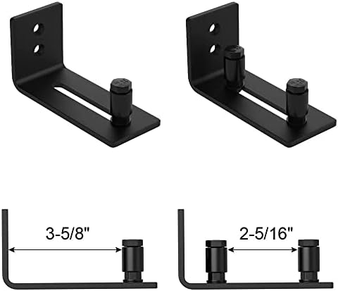 WINSOON 14 pés de madeira única para correr hardware de porta de carne Big Roller Wheel Roller com 1pc Guia de hardware de rolo duplo ajustável de 1pc