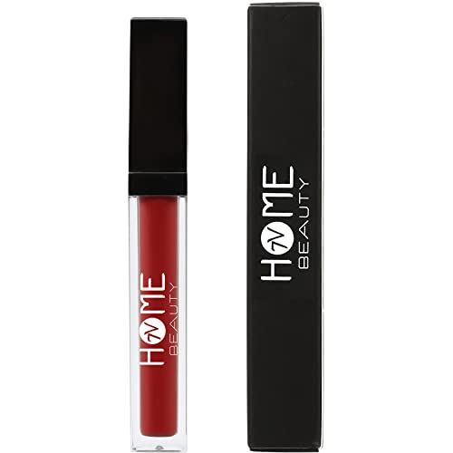 7V Beauty Home Batom Líquido Vermelho Matte, Longo Diário de Longo Pigmentado Lipstick Vermelho à prova d'água