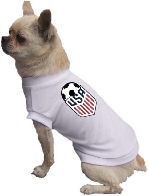 Camiseta de futebol de cães-camiseta esportiva-camisetas de animais de estimação dos EUA-Faz de cachorro confortável para comemorar a Copa do Mundo 2022-desfrute da sua paixão no time de futebol.