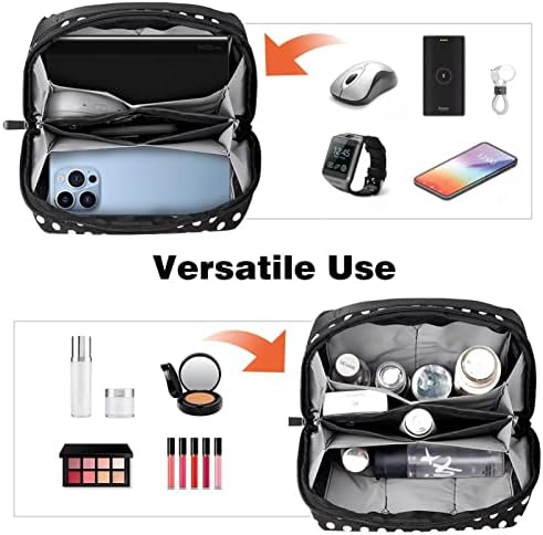 Bolsa de bolsas portáteis de organizadores eletrônicos bolinhas de bolinhas pretas Bag de armazenamento de cabo de viagem