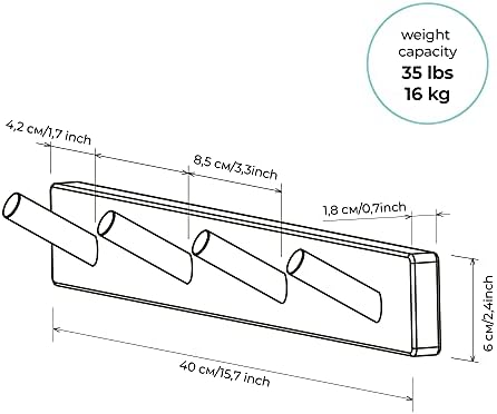 Casaco infantil com ganchos montados na parede, ganchos de madeira modernos para quarto de crianças, cabide da mochila, cravo de casaco com estacas, rack infantil com 4 ganchos de parede para roupas, chapéus, toalhas e túnicos para berçário