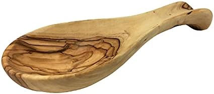 Aramedia feita à mão de azeitona de azeitona de madeira de cozinha de cozinha de madeira descansada e esculpida à mão por artesãos -