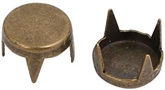 Aexit 100pcs 9mm hardware doméstico papel de cabeça plana brad bronze tom para scrapbooking Modelo de artesanato: 79AS610QO637