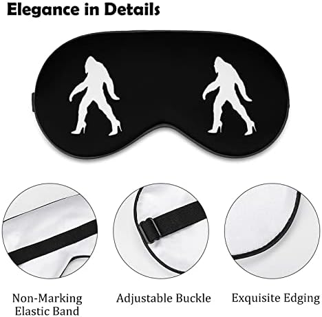 Bigfoot Sasquatch Saltos altos máscara de olho macio máscara de sono eficaz conforto de venda cegura com cinta ajustável