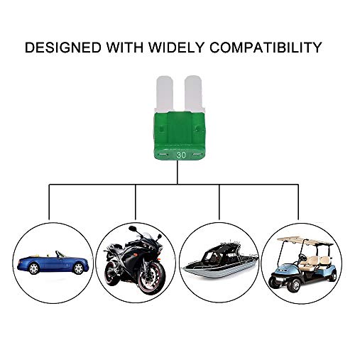 Muhize 105 PCs Micro2 ATR Car fusíveis - fusíveis automotivos atualizados variados com ferramenta de puxador, carro de