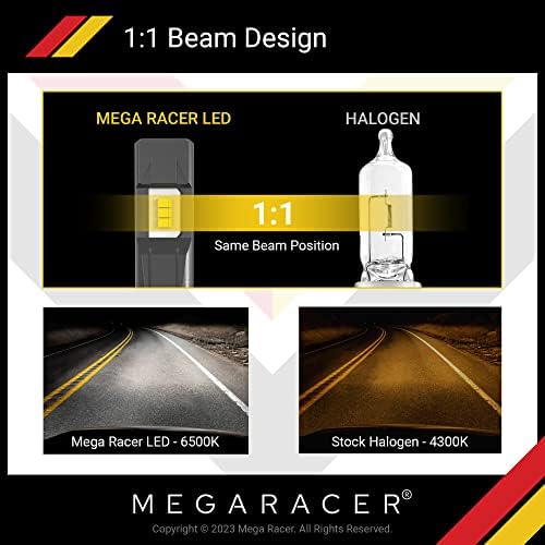 Mega Racer 9005/HB3 High Beam 9006/HB4 BOLHO DE FAREIRO LED sem fio baixo - Luz do dia Branco 6500k 50 watt 12000 lúmens LED CHIP