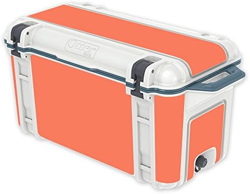 MightySkins Skin Compatível com otterbox Venture 65 QT Cooler - Salmão sólido | Tampa protetora, durável e exclusiva do encomendamento