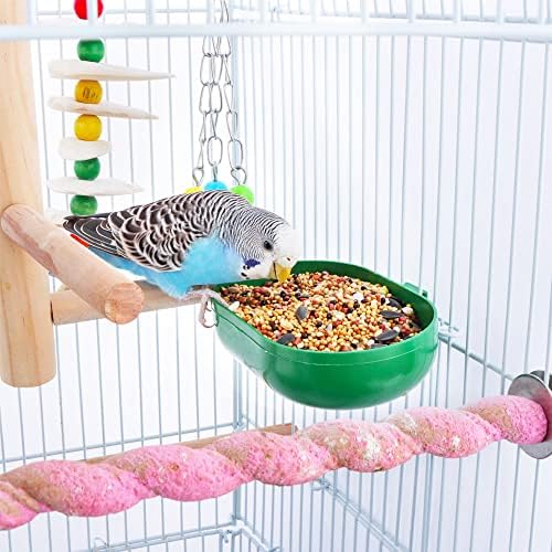 3 Pacote pequeno pássaro alimentador de plástico semente de alimentos copo de alimentação para pássaro periquito pergaminho cockatiel