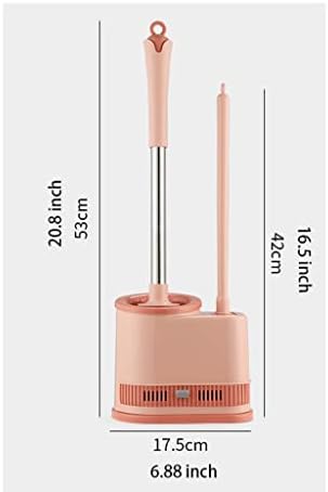 Escova de vaso sanitário e porta -escova do vaso sanitário, escovas de banheiro e suportes com maçaneta e cerdas flexíveis de secagem rápida conjunto de vaso sanitário escova e suporte
