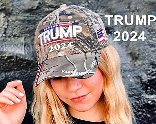 Feito nos EUA Donald Trump Hat 2024 Maga Mantenha a América Grande chapéu de camuflagem de boné de beisebol ajustável