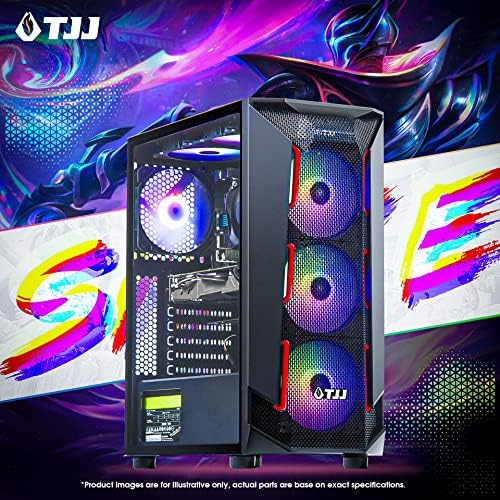 TJJ Snake Gaming PC Desktop-Intel Core i5-12400, GeForce RTX 3060 12 GB, 16 GB DDR4 3200 com RGB, 1TB NVME M.2 SSD, WiFi 6, VR Ready,