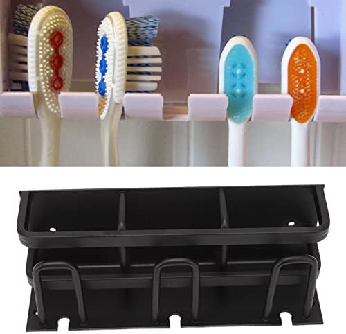Espaço de alumínio do porta -dentes do FDIT Conjunto de espaço para rack de alumínio para suportes de escova de dentes de limpeza preta montada