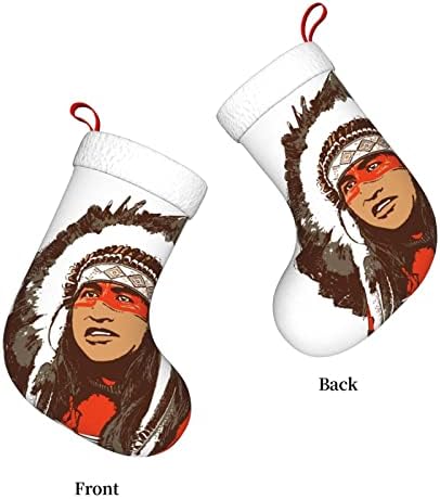 Cutedwarf Nativos americanos e cores Christma meias