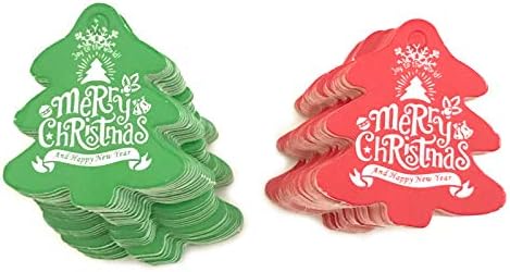 100pcs desenho animado TRUSE TAGAS DE ÁRVORA DA KRAFT CARTO DE PAPEL Decoração de Merry Candy Bag Package Decoração de pacote de suprimentos