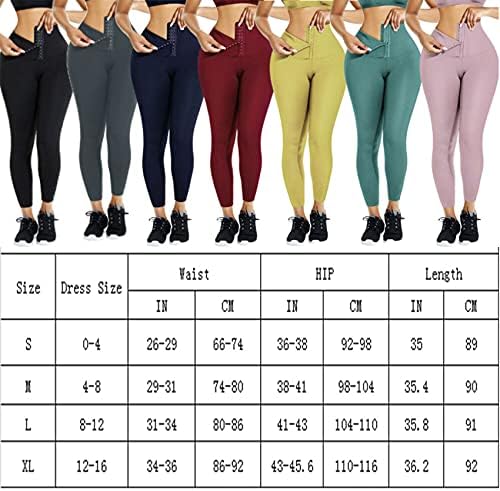 JGS1996 Leggings de sauna de cintura alta para mulheres com bolsos Treino calça de sudor