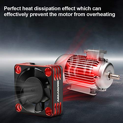 2Pack RC Motor Motor Filador de resfriamento de calor 28000rpm Fã de resfriamento Escropless para RC Carro 1/8 1/10 540 550 Motor