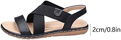 Sandálias de verão para mulheres confortáveis ​​e leves respiráveis ​​de camada aberta de sandália de sandália aberta