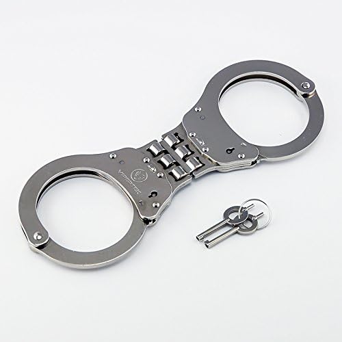 Vipertek pesado articulou Double Lock Steel Edition Handcuffs Profissional de grau profissional