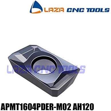 FINCOS APMT1604PDER-M02 AH120*10PCS Tungesten Tungsten Turning Inserts para BAP400R Cutter, placas de cortador de moagem-: