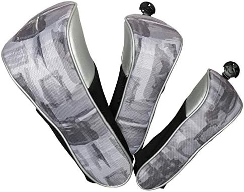 Capas de clube de golfe da luva - capas híbridas, madeira e clube de motorista com mostrador ajustável, numerado 1, 3 e x, proteção