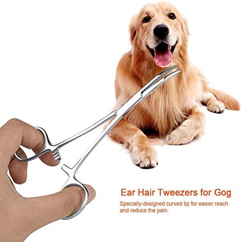Tweezers de cabelo para animais de estimação, tesoura de aço inoxidável, tesoura para animais de estimação para cabelos