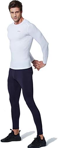 EXIO MENS COMPRESSÃO BASELAYER Top Cool seco seco e manga curta Camisa de treino