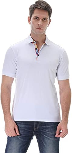 Men's Polo Shirt Cotton Performance Slim Fit Fit Curta e Longa Manga Longa Camisas Polo Casuais