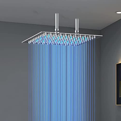 Rauvas de chuveiro de chuveiro de banheiro de 24 LEDs de picos de pico quadrado