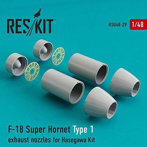 Reskit rsu48-0029- 1/48 bocais de exaustão do hornet F-18 para detalhes da resina de kit cinética