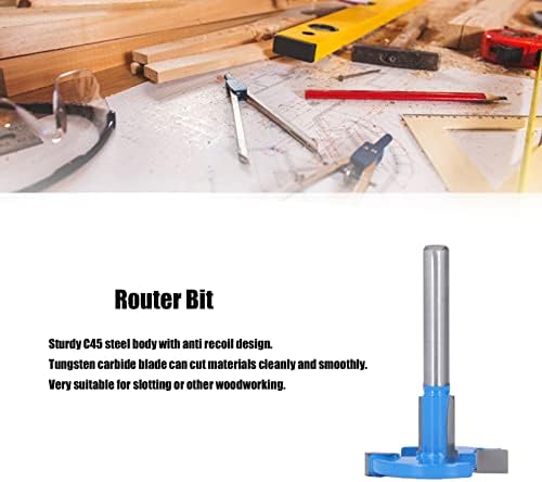 Bits de roteadores, 1/4in redondo haste ptfe revestimento t ferramenta de bit de roteador de pista durável para madeira