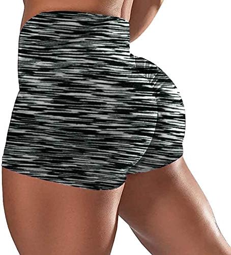Shorts de ioga de cintura alta para mulheres ruched booty butt levantando exercícios de fitness executando shorts spandex calças