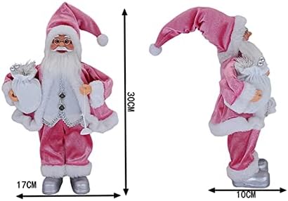 Decorações de Natal Pifude Papai Noel Doll Doll Ornament Pink Standing Pose Gift Pingente de Natal Feliz Natal Decoração Home Presente