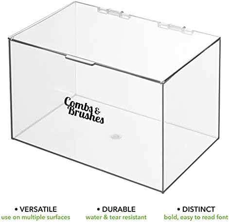 MDESIGN PLÁSTICA Caixa de armazenamento de banheiro empilhável com tampa articulada - Para gabinete, organizador de