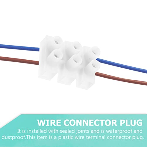 Conectores de arame 50pcs Terminal Blocos de tira de 3 posições pré-isoladas Terminais Conector de fio de tira de barreira