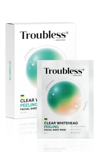 TROBLEFESS Clear Whitehead Remover retire a máscara facial 5pcs. | Hidratando máscara facial folhas de beleza dia e noite