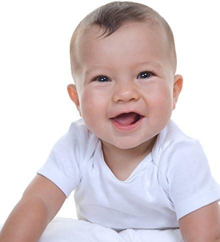 Pacote de bebês sem mangas de 6 blusas de tampas algodão, camisetas de manga curta 0-24 meses meninos, meninas, unissex
