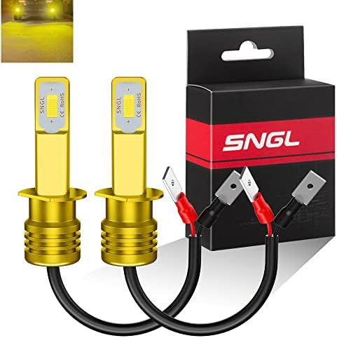 SNGL H1 LED nevoeiro lâmpada amarela 3000k extremamente brilhante H1 Bulbos LED H1 para DRL ou lâmpada de luz de nevoeiro Substituição