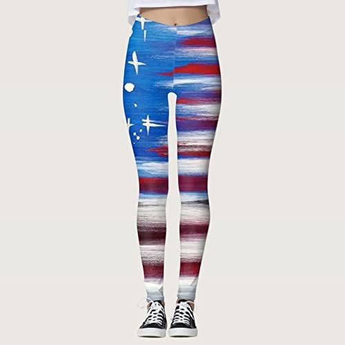 4 de julho Leggings for Women American Flag High Wistide Yoga Leggings Leggings Ultra Soft Strety