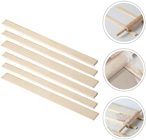 Sewacc 6pcs ensino de cerâmica rolamento bastão de lama grossa guia guia de madeira tiras de madeira de madeira de mudboard de cerâmica diy