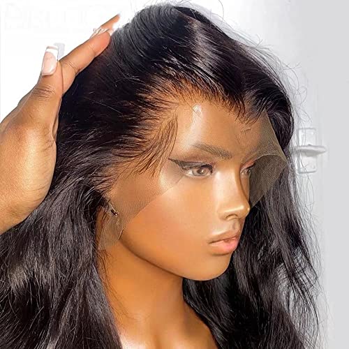 Perucas dianteiras de renda onda de cabelo humano onda 13x4 perucas frontais de renda para mulheres negras com cabelo