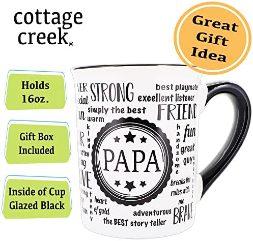Cottage Creek Papa Coffee Caneca, Tipografia de 16 onças Tipografia Papa Caneca, Papa Presentes